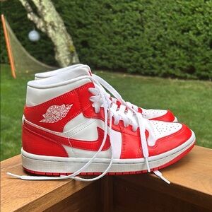 Nike Air Jordan Red and White High Tops